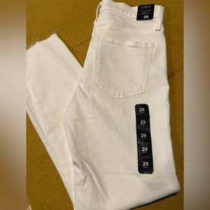 J. Crew Factory white skinny jeans
